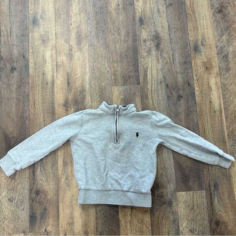 Polo by Ralph Lauren Grey Long Sleeve Sweater with zip